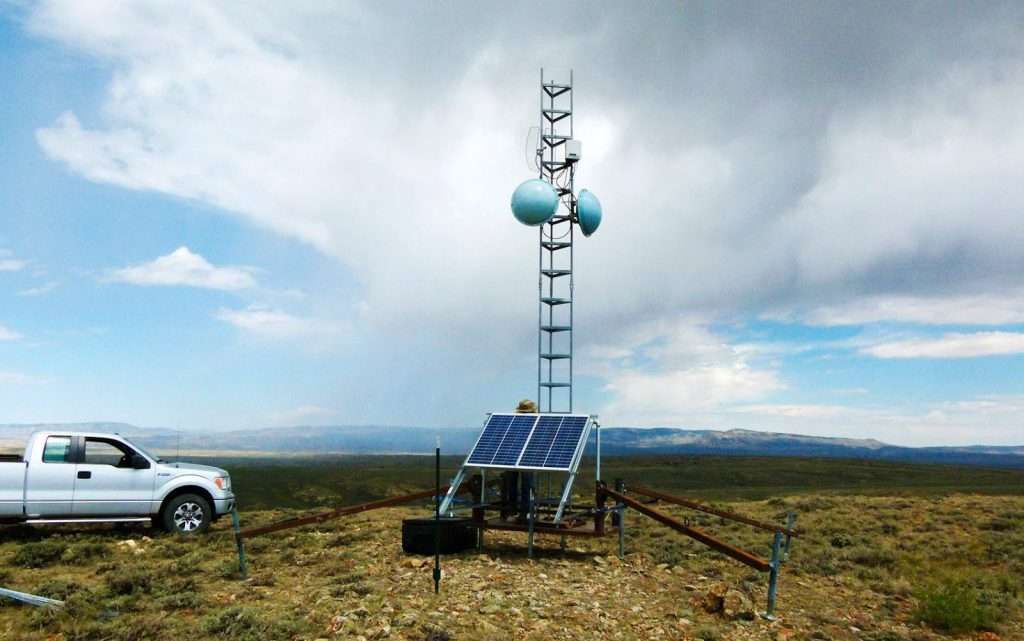 Radioenlace paneles solares
